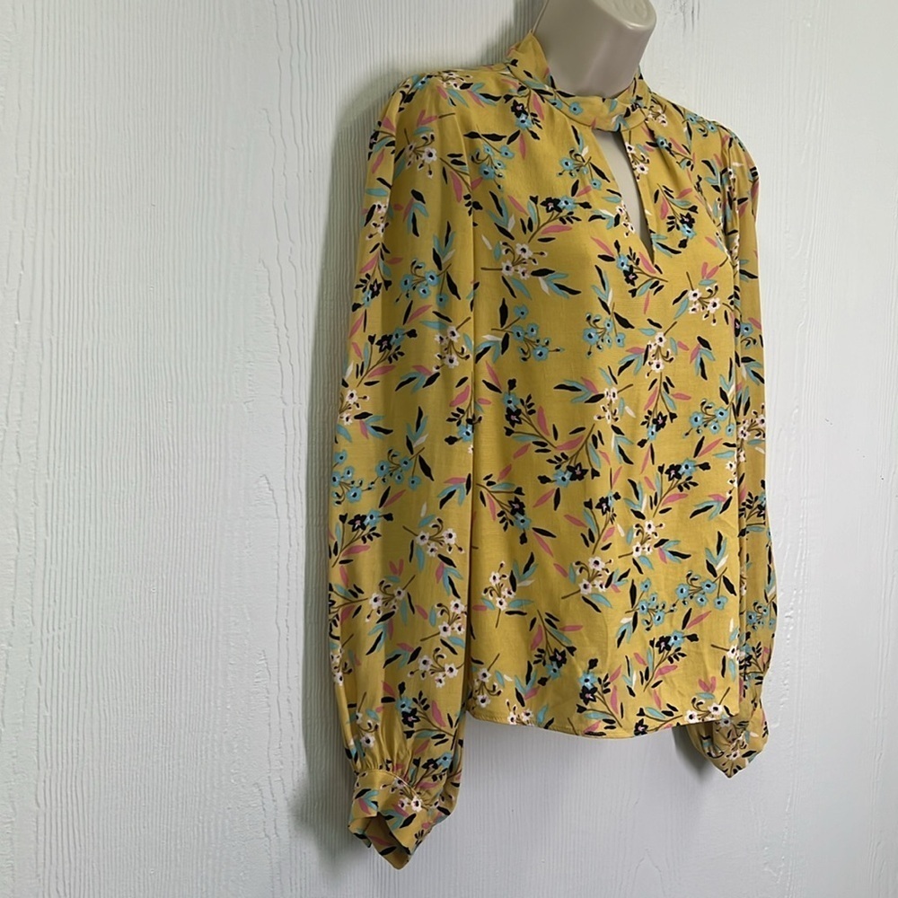 Anthropologie - Maeve Meadowsweet Colorful Floral Long Sleeve Blouse Size 0 - Picture 4 of 15